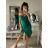 Šaty elegantní carmen krátké bez rukávu dámské (S/M ONE SIZE) ITALSKá MóDA IM322308/DR třešňová