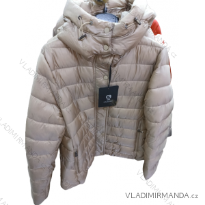 Bunda s kapucňou dlhý rukáv dámska nadrozmer (M-2XL) TALIANSKA MóDA IM322360