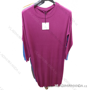 Šaty dlouhý rukáv dámské nadrozměr (XL/2XL ONE SIZE) ITALSKÁ MÓDA IM422700