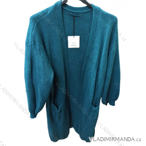 Cardigan pletený dlouhý rukáv dámský nadrozměr (XL/2XL ONE SIZE) ITALSKÁ MÓDA IM422721