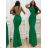 Šaty elegantné spoločenské dlhé na ramienka dámske (S/M ONE SIZE) TALIANSKA MóDA IMM22LS9714 červená S/M