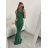 Šaty elegantné spoločenské dlhé na ramienka dámske (S/M ONE SIZE) TALIANSKA MóDA IMM22LS9714 červená S/M