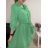 Sommerkleid mit langem Hemd und kurzen Ärmeln für Damen (S / M ONE SIZE) ITALIAN FASHION IMWB222483