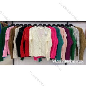 Langarm-Pullover mit Knöpfen für Damen (Einheitsgröße S/M) ITALIAN FASHION IMWE223355