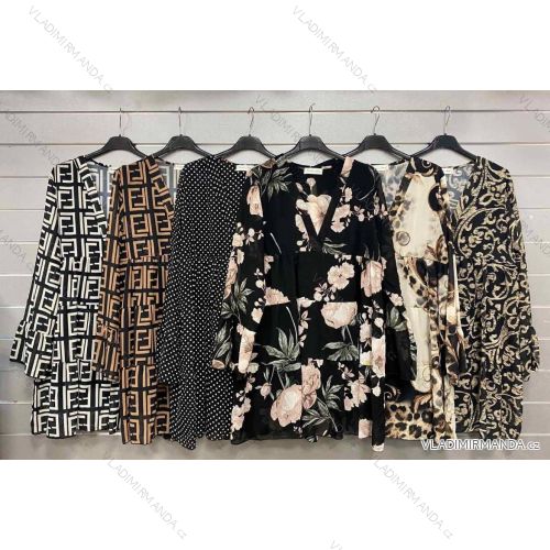 Šaty oversize dlouhý rukáv dámské (S/M ONE SIZE) ITALSKÁ MÓDA IMWGS223416