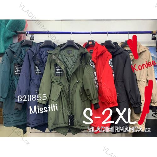 Bunda parka podzimní s kapucí dámská (S-2XL) ITALSKÁ MÓDA PMWB22B211855