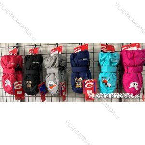 Rukavice palčáky šusťákové lyžařské dětské dívčí a chlapecké (3 - 6 let) ECHT ECHT22C076