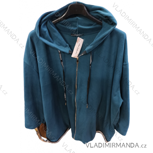 Women's Velvet Hoodie (L/XL ONE SIZE) ITALIAN FASHION IM422844