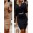 Women's Long Sleeve Knitted Dress (S/M ONE SIZE) ITALIAN FASHION IMWB22275