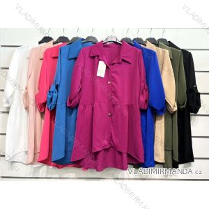 Tunika košilová dlouhý rukáv dámská (S/M ONE SIZE) ITALSKÁ MÓDA IMPSH2210498