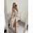 Women's elegant long dress with straps (S/M ONE SIZE) ITALIAN FASHION IMM22LS9714