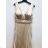 Šaty dlouhé elegantní bez rukávu dámské (S/M ONE SIZE) ITALSKÁ MÓDA IMPSH2480138 bílá S/M