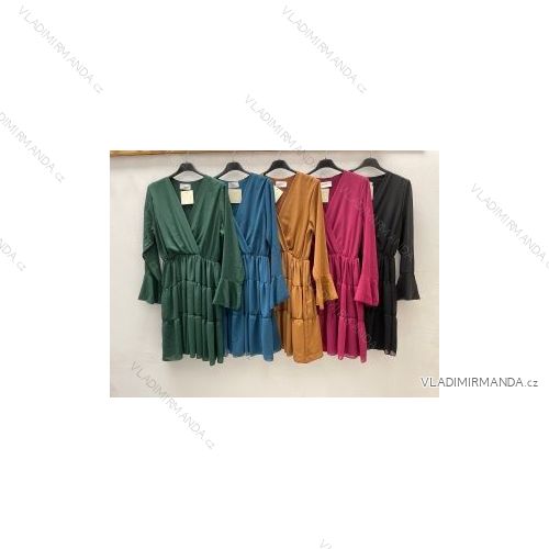 Šaty elegantný dlhý rukáv dámske (S/M ONE SIZE) TALIANSKA MÓDA IMPDY22LS18323