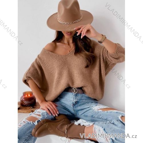 Sveter oversize dlhý rukáv dámsky (S/M ONE SIZE) TALIANSKA MÓDA IMPLI226362