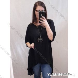 Tunika oversize krátký rukáv dámská (2XL/3XL/4XL ONE SIZE) ITALSKÁ MÓDA IMB22BRECET