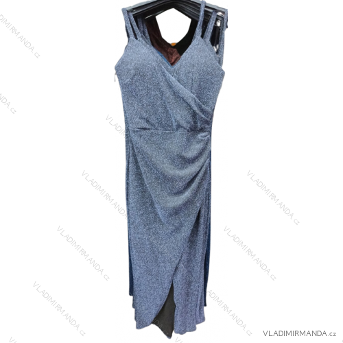 Šaty elegantní společenské třpytivé na ramínka dámské (S/M ONE SIZE) ITALSKá MóDA IM322460