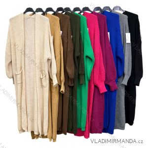 Cardigan pletený dlouhý rukáv dámský (S/M ONE SIZE) ITALSKÁ MÓDA IMPLM22226800090