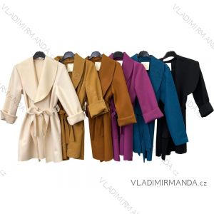Kabát flaušový dlouhý rukáv dámský (S/M ONE SIZE) ITALSKÁ MÓDA IMPLM22507000070