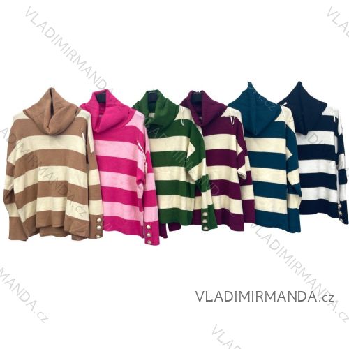 Gestrickter Rollkragenpullover für Damen mit langen Ärmeln (S/M ONE SIZE) ITALIAN FASHION IMPLM22143600085
