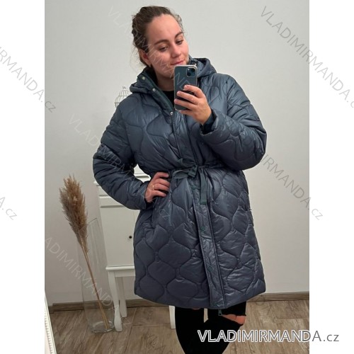 Women's Plus Size Winter Jacket (54-62) POLISH FASHION LIB22LD-7738 Emerald 54
