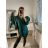 Oversize Langarmshirt für Damen (S/M/L ONE SIZE) ITALIAN FASHION IMWB22243 schwarz M / L