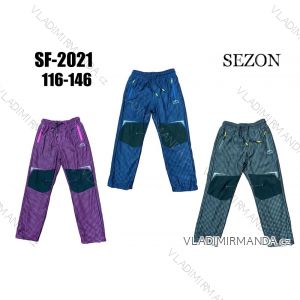 Kalhoty outdoorové zateplené fleecem  dětské dorost dívčí a chlapecké (116-146) SEZON SEZ22SF-2021