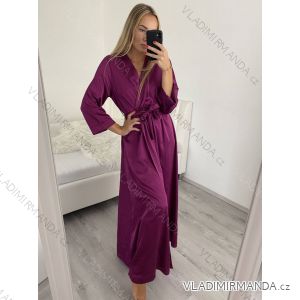 Šaty dlouhé elegantní dlouhý rukáv dámské (S/M ONE SIZE) ITALSKÁ MÓDA IMPSH2455183