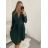 Šaty elegantný dlhý rukáv dámske (S/M/L ONE SIZE) TALIANSKA MÓDA IMWB22222