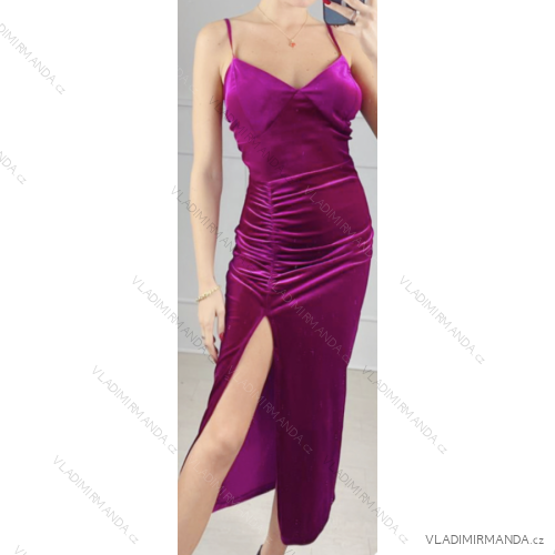 Šaty letní na ramínka dámské (S/M ONE SIZE) ITALSKÁ MÓDA IMPBB22B21841