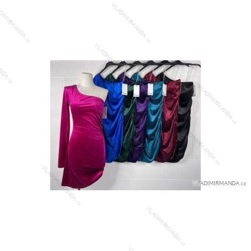 Šaty elegantný dlhý rukáv dámske (S/M ONE SIZE) TALIANSKA MÓDA IMPBB22B22276