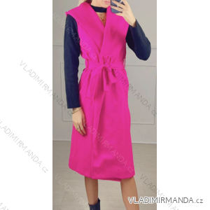 Kabát dlouhý bez rukávu dámský (S/M ONE SIZE) ITALSKÁ MÓDA IMPBB22D4232
