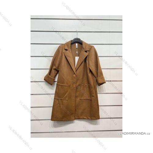 Kabát dlouhý rukáv dámský (S/M ONE SIZE) ITALSKÁ MÓDA IMPSH226013
