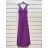 Women's long party dress with straps (S/M ONE SIZE) ITALIAN FASHION IMPSH2480628 pink S/M