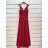 Women's long party dress with straps (S/M ONE SIZE) ITALIAN FASHION IMPSH2480628 pink S/M