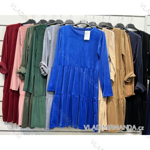 Šaty dlouhý rukáv dámská (S/M ONE SIZE) ITALSKÁ MÓDA IMPSH2210614