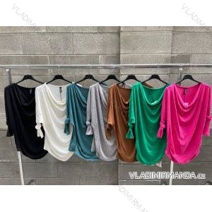 Tunika/halenka dlouhý rukáv dámská (S/M ONE SIZE) ITALSKÁ MÓDA IMPDY22HUAX12551
