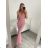 Šaty elegantní společenské na ramínka dámské (S/M ONE SIZE) ITALSKÁ MÓDA IM321608 Burgund S/M