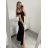 Šaty elegantní společenské na ramínka dámské (S/M ONE SIZE) ITALSKÁ MÓDA IM321608 Burgund S/M