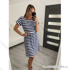Women's Summer Cotton Short Sleeve Dress (S/M ONE SIZE) ITALIAN FASHION IM722253