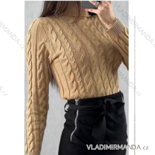 Svetr s rolákem dlouhý rukáv dámské (S/M ONE SIZE) ITALSKÁ MÓDA IMWB22317