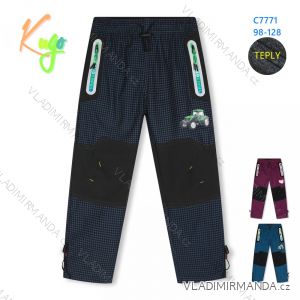 Kalhoty outdoor zateplené flaušem dětské dívčí a chlapecké (98-128) KUGO C7771