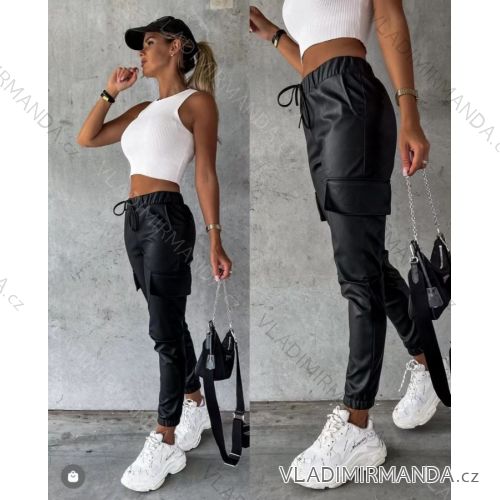 Women's long leather pants (S/M ONE SIZE) ITALIAN FASHION IMPLI221798