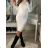 Šaty letní na ramínka dámské (S/M ONE SIZE) ITALSKÁ MÓDA IMPBB22B21841 weiß S/M