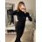 Šaty letní na ramínka dámské (S/M ONE SIZE) ITALSKÁ MÓDA IMPBB22B21841 schwarz S/M