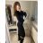 Šaty letní na ramínka dámské (S/M ONE SIZE) ITALSKÁ MÓDA IMPBB22B21841 schwarz S/M