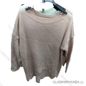 Šaty/svetr prodloužený dlouhý rukáv dámský (S/M ONE SIZE) ITALSKá MóDA IM722213
