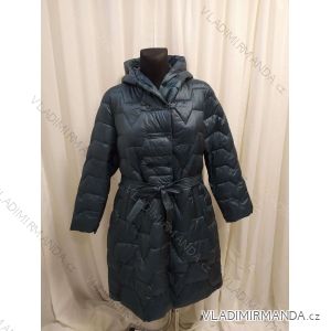 Kabát zimní dámský nadrozměr (3XL-7XL) LIBLAND LIB22LD-7806B smaragdová
