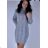 Langes Strickkleid mit Rollkragen und kurzen Ärmeln für Damen (Einheitsgröße S/M) ITALIAN FASHION IMM22FD51751