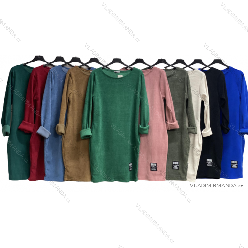 Women's Long Sleeve Shirt Dress (S/M/L ONE SIZE) ITALIAN FASHION IMC22658