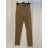 Kalhoty elegantní dlouhé dámské (S/M ONE SIZE) ITALSKÁ MÓDA IMWB22309 hnědá S/M